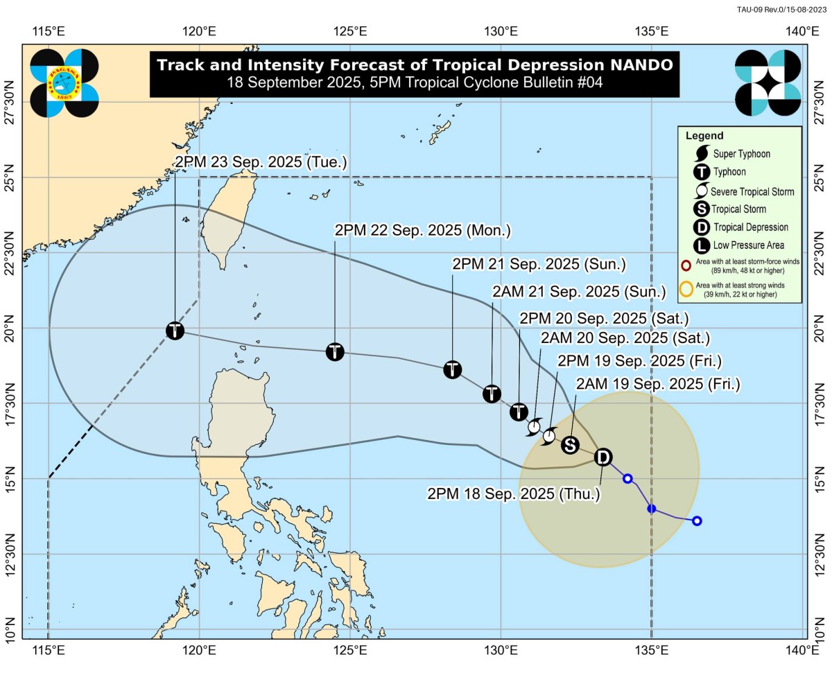 Bagyong 'Nando,' may posibilidad na maging super typhoon