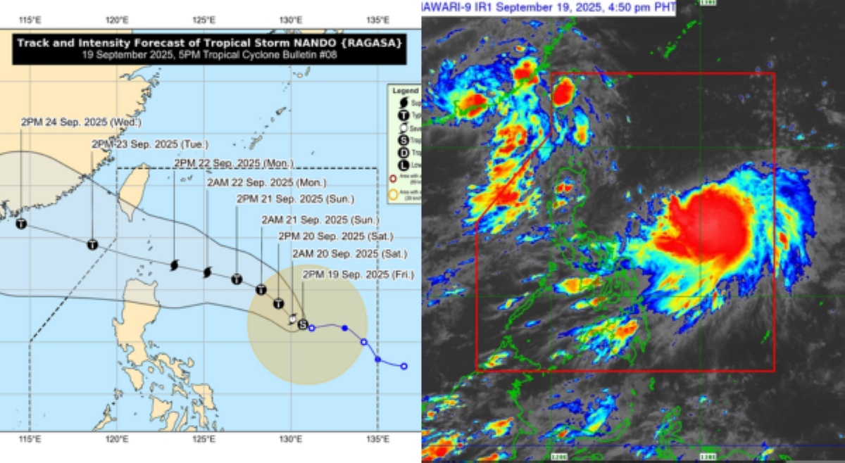 Tropical Storm 'Nando', posibleng maging super typhoon sa Lunes&mdash;PAGASA