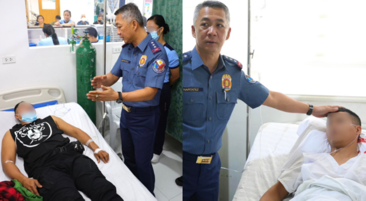 PNP Chief Nartatez, binisita mga pulis na nasugatan sa kilos-protesta kontra-korapsiyon