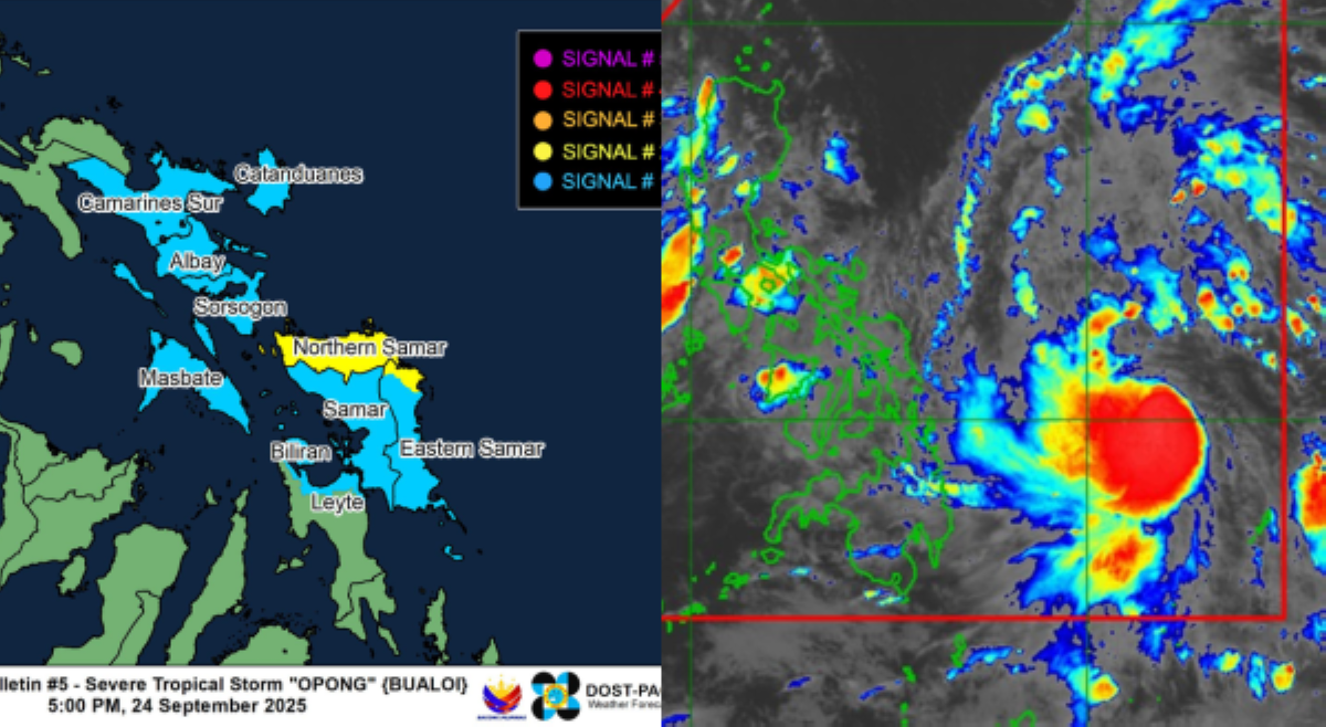 'Opong' mas lalakas pa; wind signal no. 1, 2 nakataas na sa ilang lugar sa Luzon, Visayas