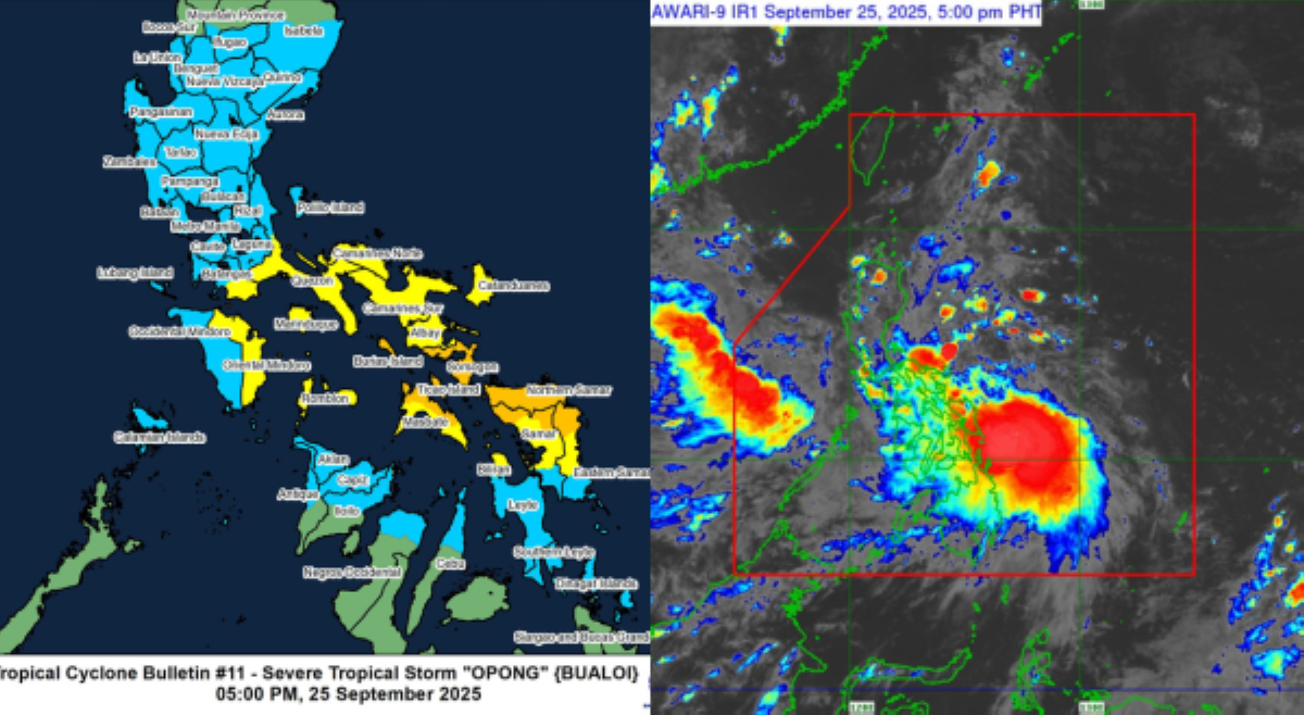 'Opong' posibleng lumakas pa bilang typhoon; Northern at Eastern Samar, pinaghahanda ng PAGASA 