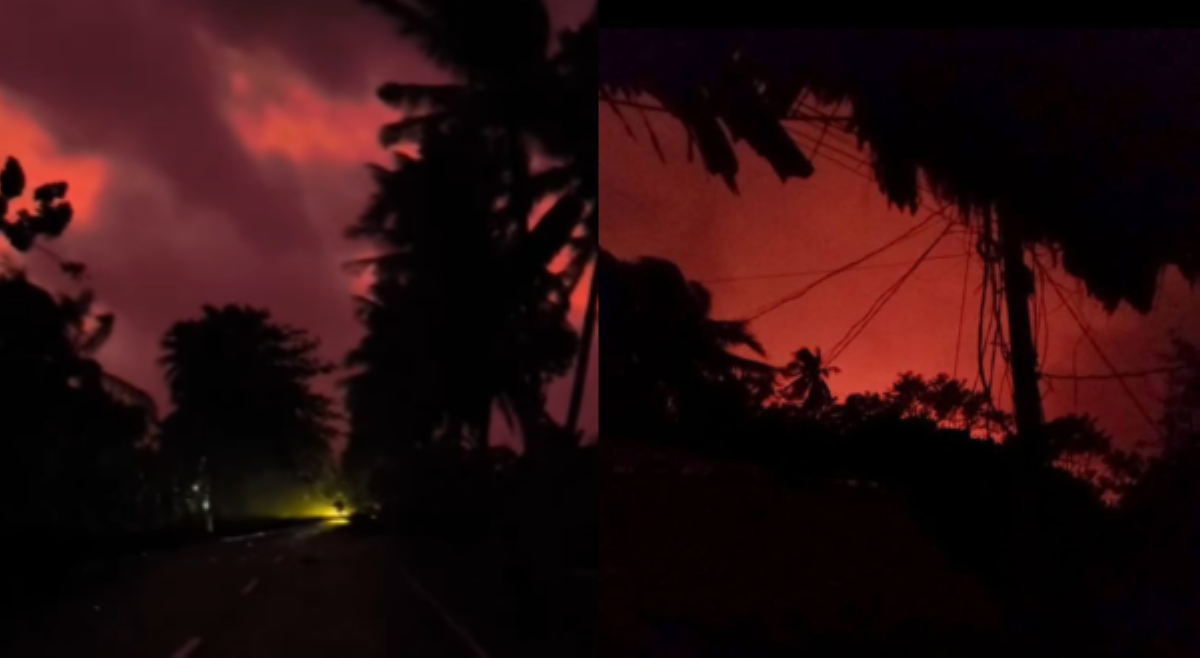 Pagpula ng kalangitan sa ilang lugar sa Bicol, babala raw ng paparating na sakuna?