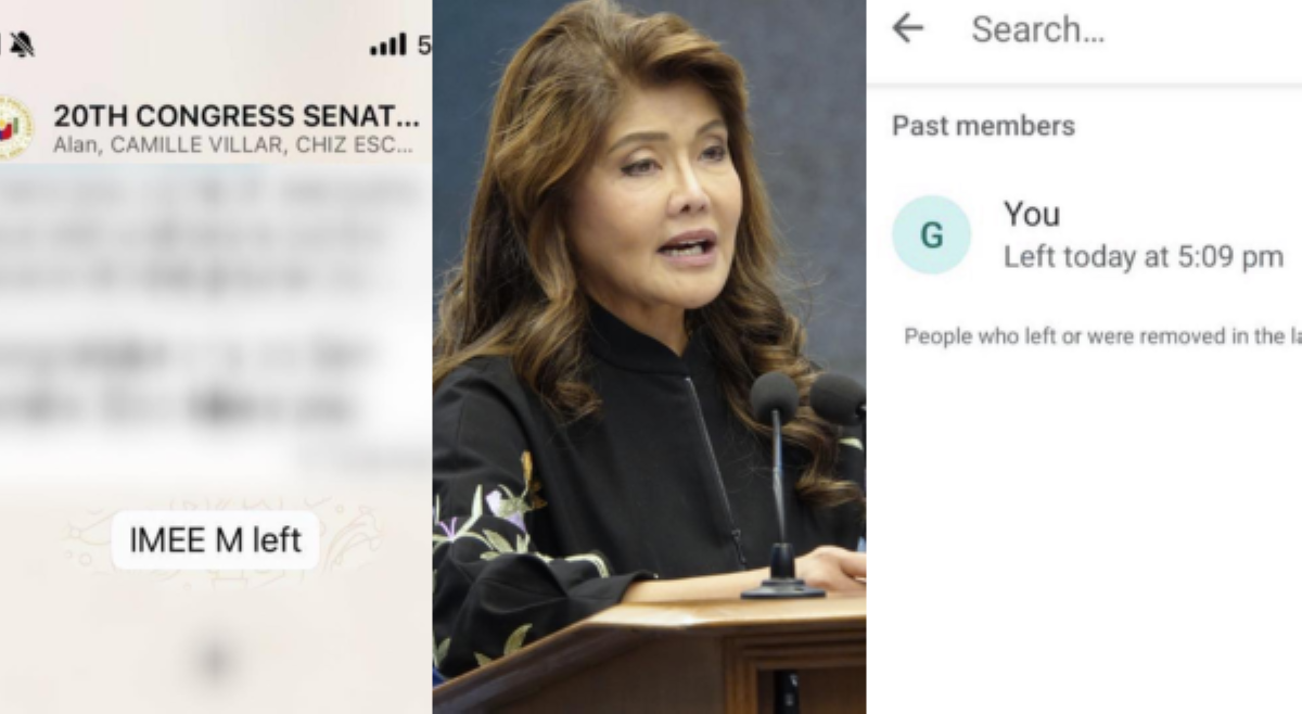 'Imee has left the group' Sen. Imee, umexit sa group chat ng mga senador