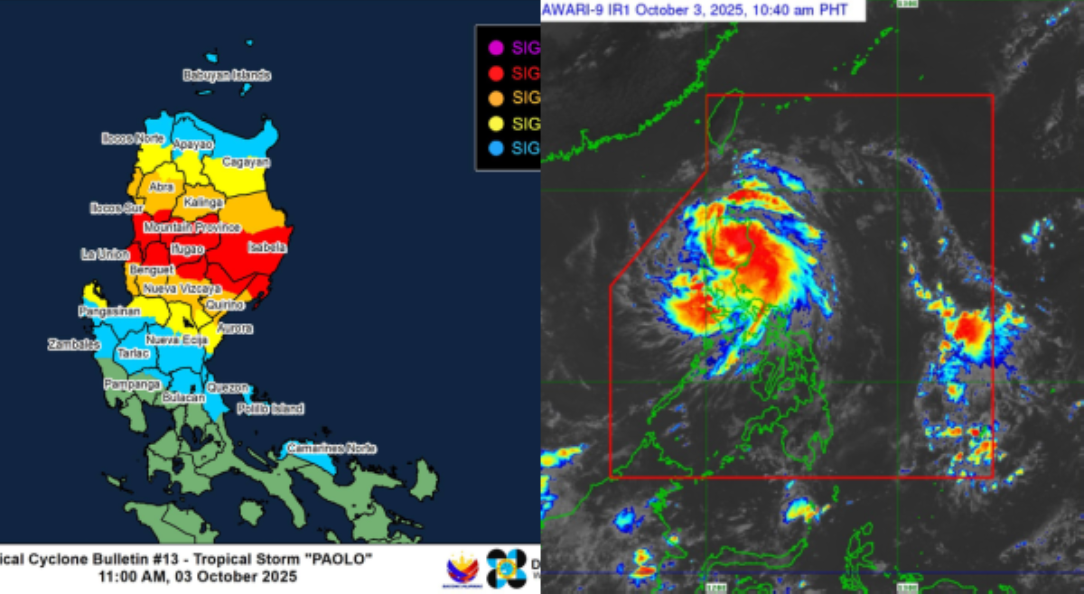 Wind signal no. 4, nakataas na sa ilang lugar sa Northern Luzon