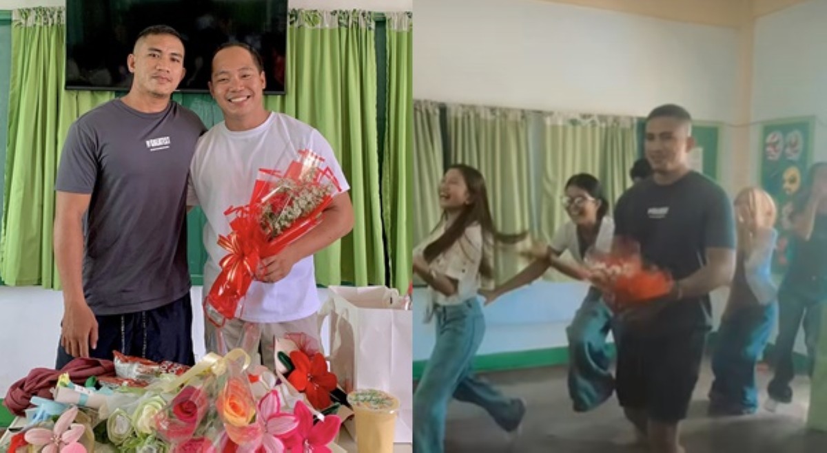 #BalitaExclusives: MAPEH teacher na sinorpresa ng nobyo sa Teachers' Month Celebration, kinakiligan