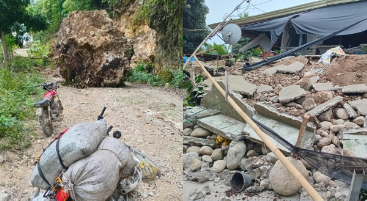 Staff ng abogado, mga residente na-trap sa isang brgy sa Manay, Davao Oriental kung saan sumentro lindol