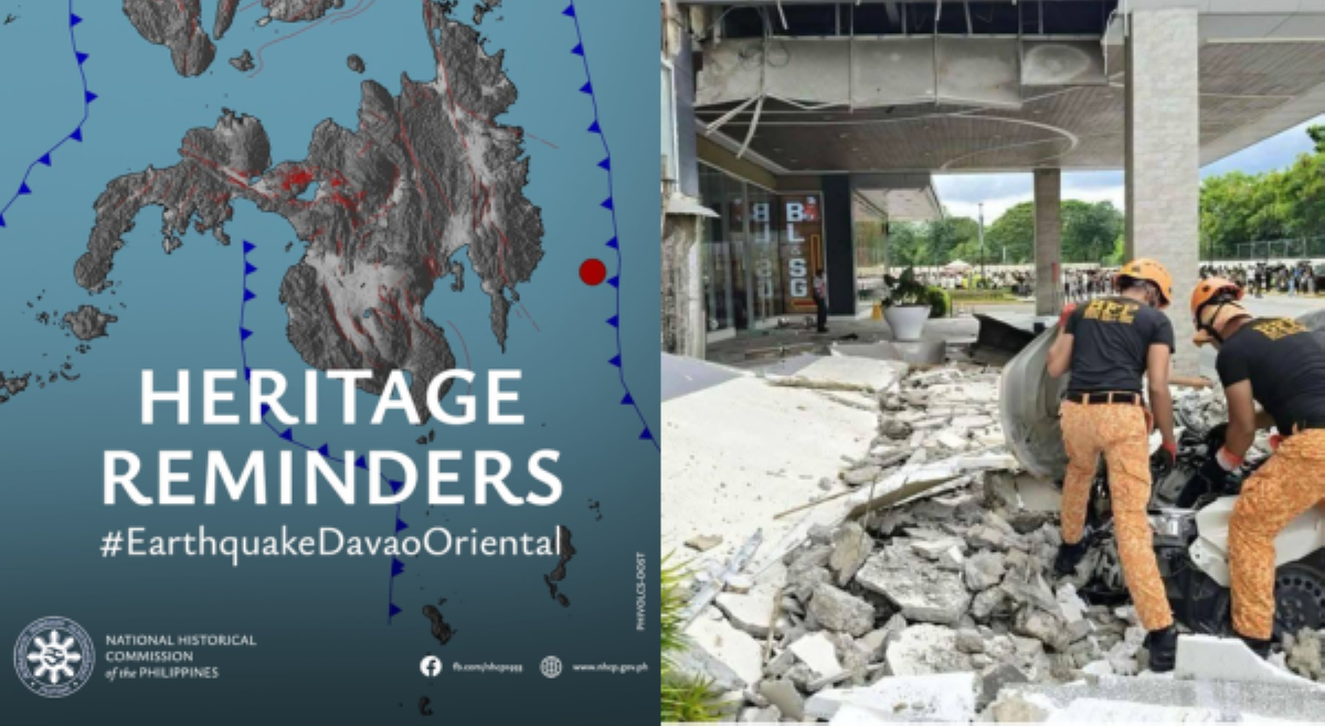 NHCP, naglabas ng 'heritage reminders,' sa pagtama ng lindol sa Davao region