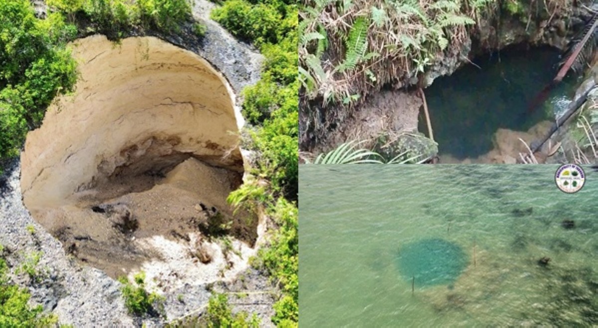 Sinkholes, natagpuan sa ilang lugar sa Tabogon, Cebu