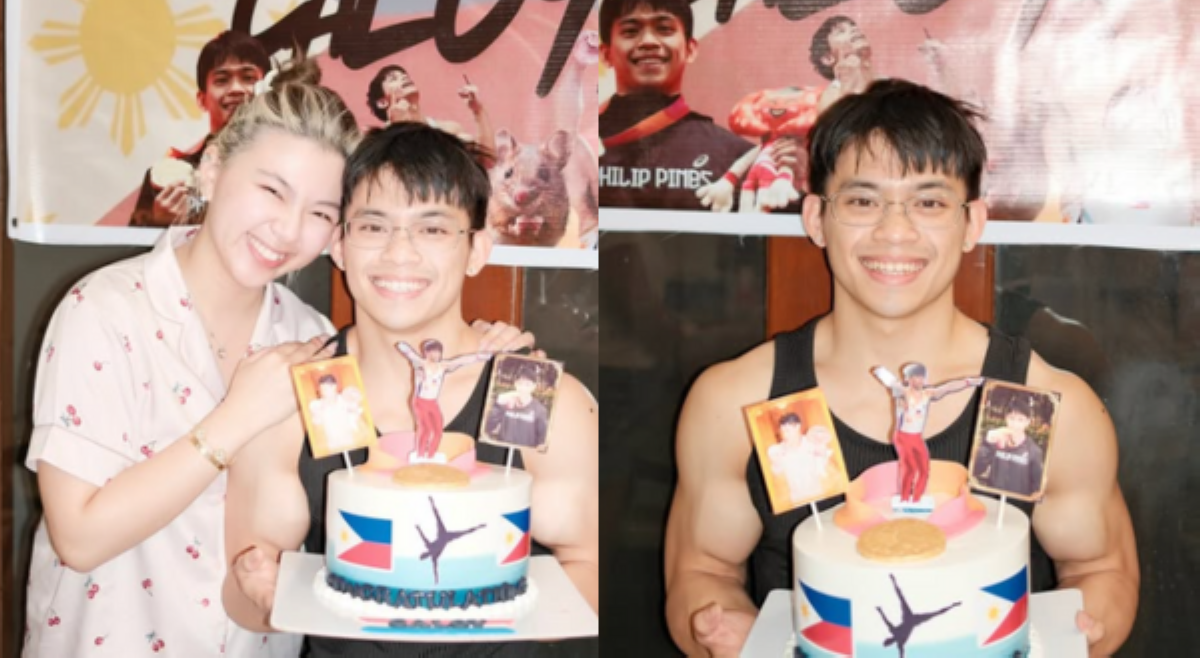 'Mahal, we&rsquo;re so so proud of you!' Chloe, ibinahagi 'simple celebration' nila ni Carlos Yulo