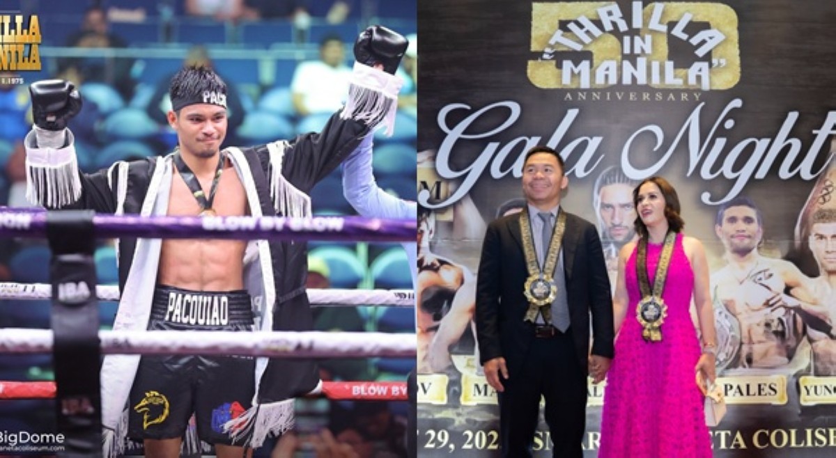 'Mana sa ama!' Anak ni Manny Pacquiao, wagi sa Thrilla in Manila 2