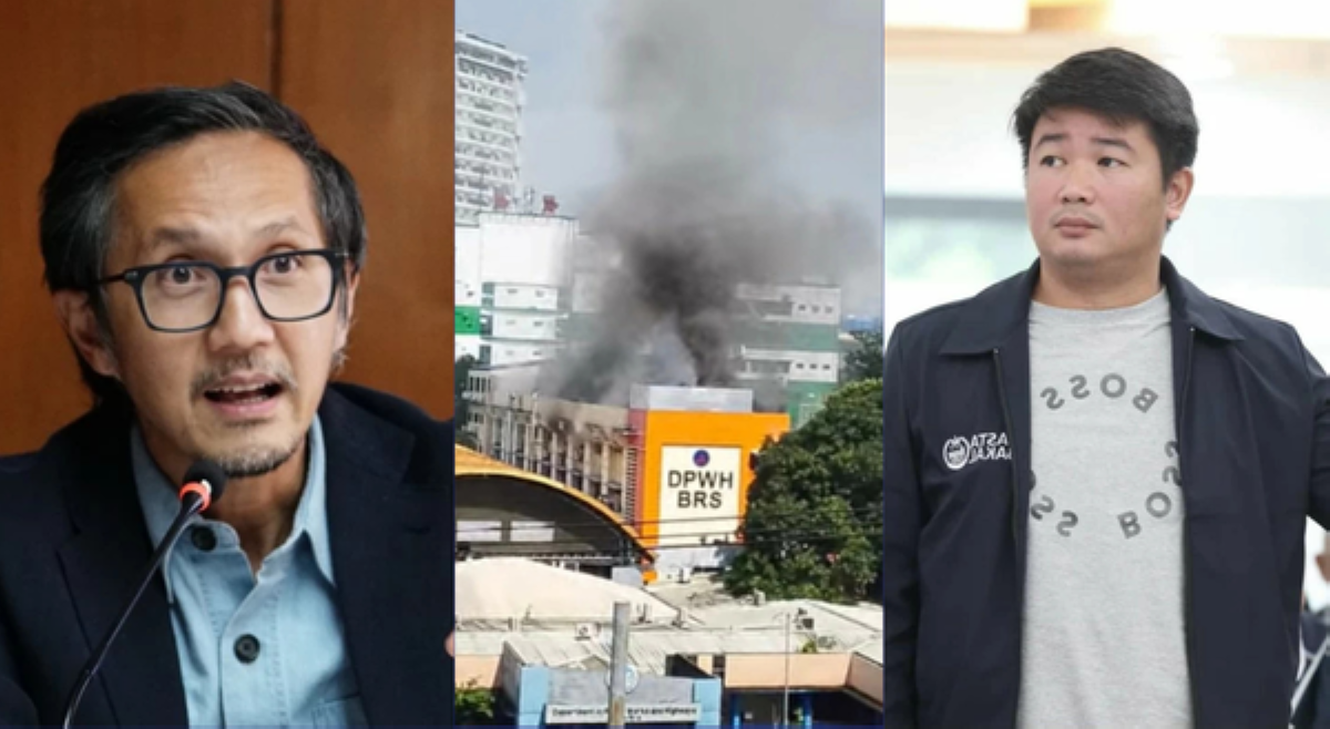 Sec. Dizon, pinabulaanang nagtatrabaho asawa ni Brice Hernandez sa natupok na DPWH-BRS