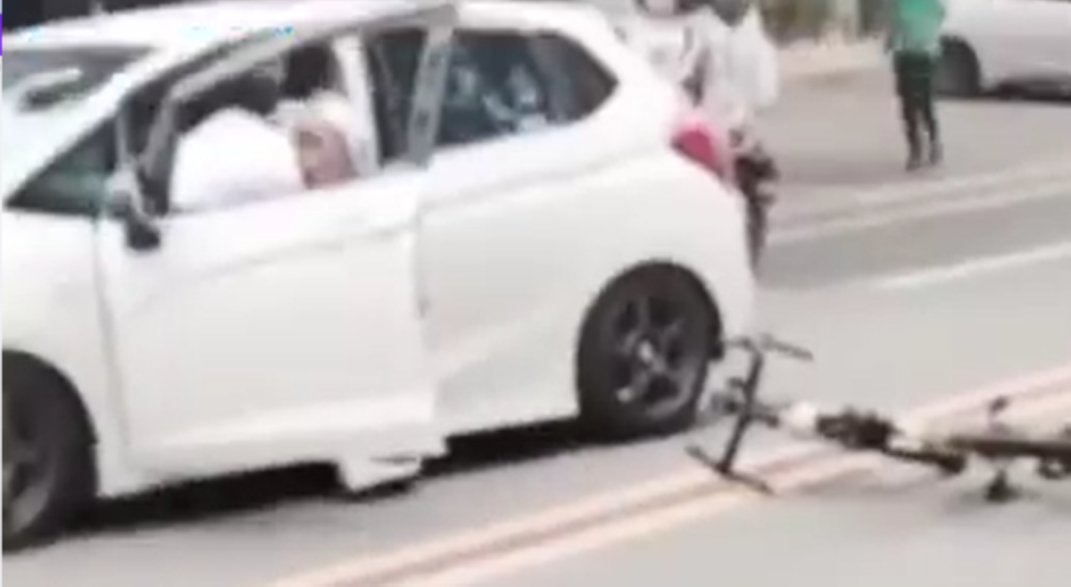 Driver, siklista, nagsabong sa kalsada dahil sa busina?