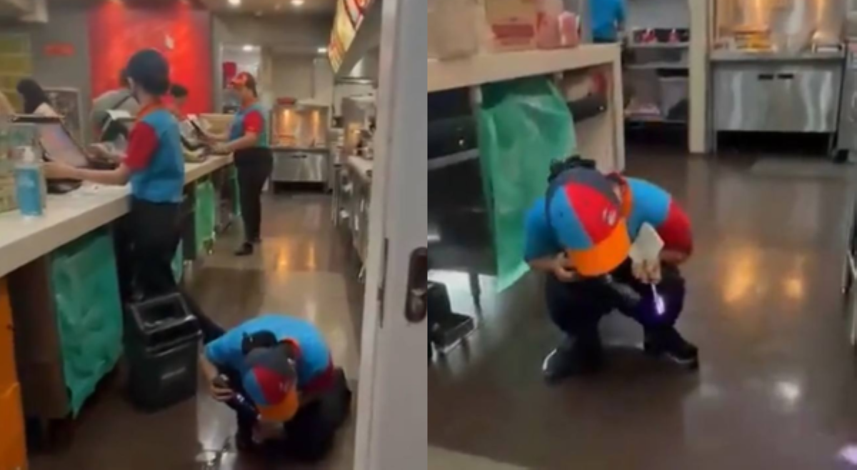 Video ng fast-food crew na pinagbilang ng tiles ng manager, binakbakan ng netizens!