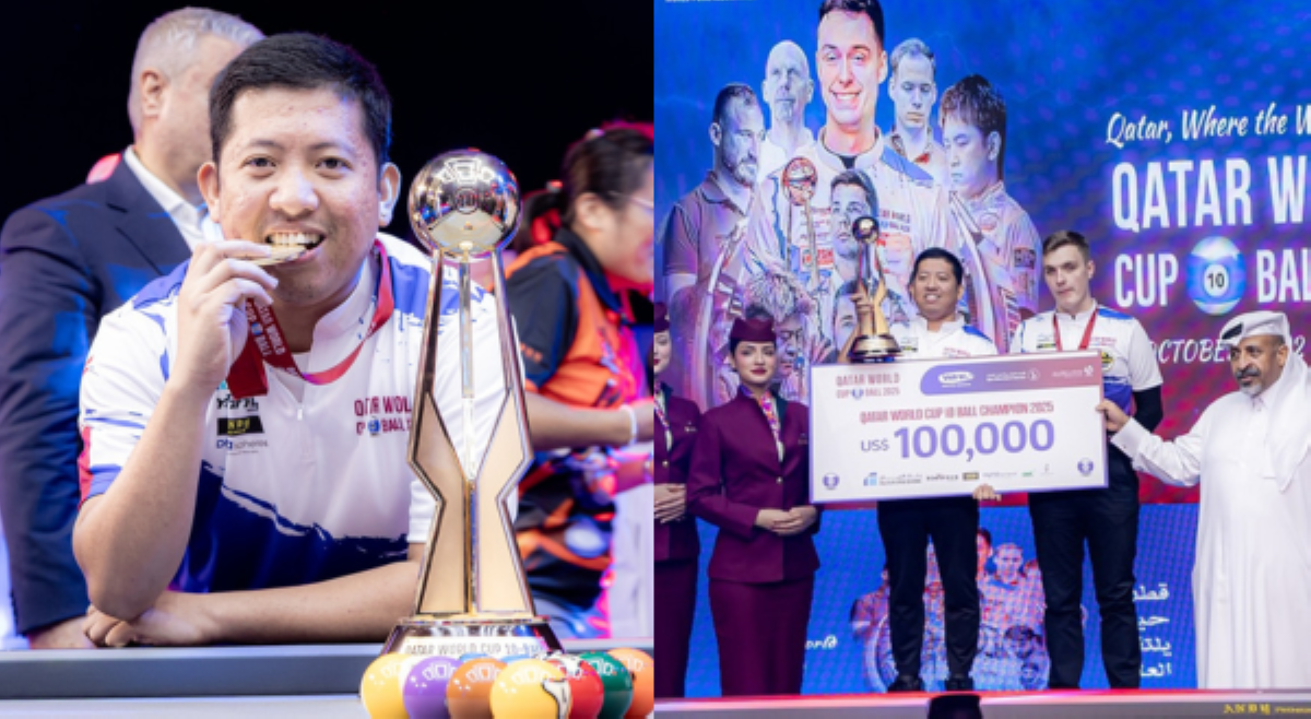 Jonas Magpantay, kampeon sa Qatar 10-ball Billiard WC 2025!