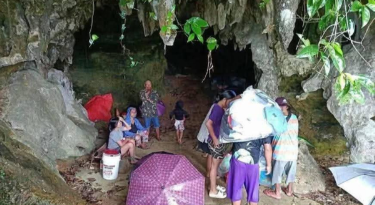 Ilang evacuees sa Samar, sa kuweba piniling sumilong sa kasagsagan ng bagyong Tino