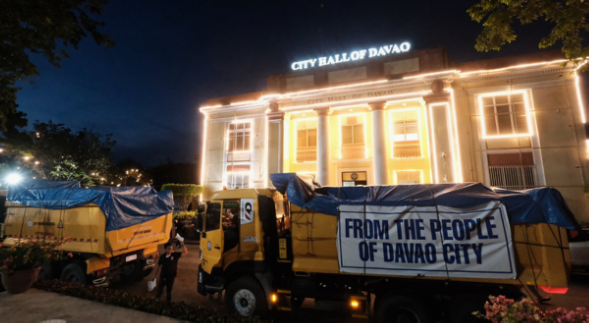 Davao City LGU nagpadala ng 16 trucks ng relief goods, ₱3.9M financial assistance sa Cebu