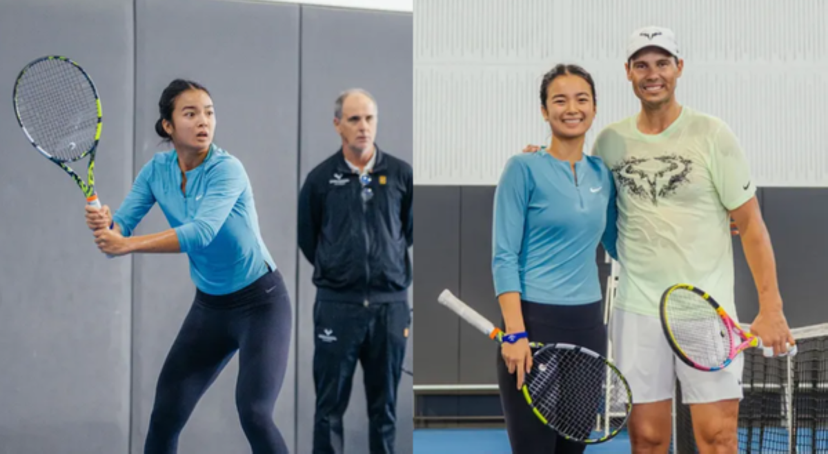 'Rising star at legend!' Alex Eala, naka-ensayo si Rafael Nadal