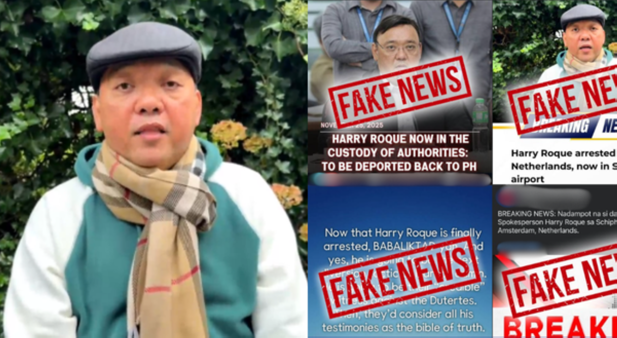 Harry Roque, binoldyak mga balitang hinuli siya ng awtoridad pabalik ng bansa