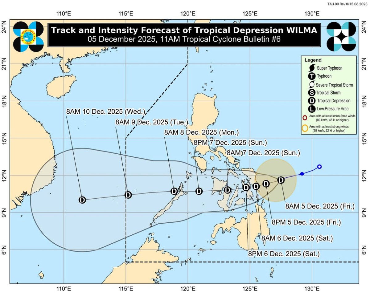 'Wilma,' nasa katubigan pa rin; lugar na nasa ilalim ng wind signal no. 1, nadagdagan