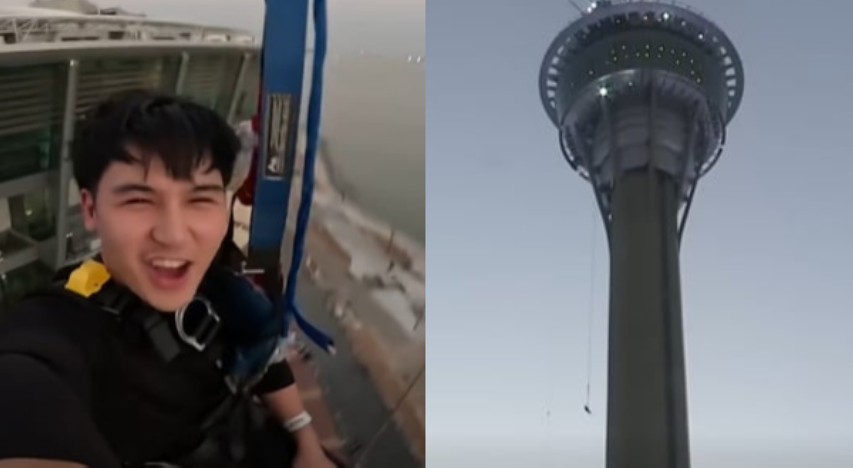 'Dropping in from the top of the world!' Sandro Muhlach, world record holder na