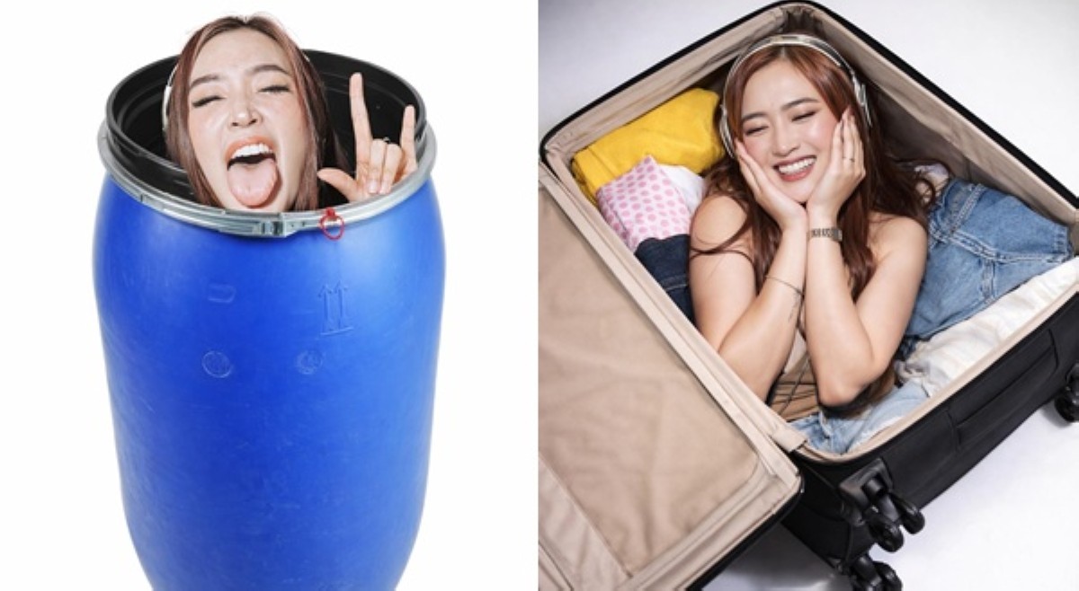 Nilaro ang memes, nagkusa na! Jellie Aw, isinilid sarili sa drum at maleta