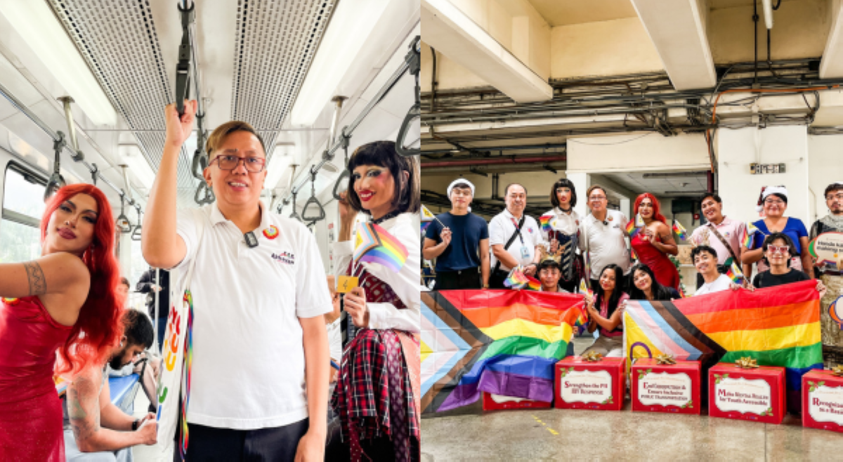 Rep. Perci Cenda&ntilde;a, sumakay rin sa tren para sa libreng sakay sa mga LGBTQIA+