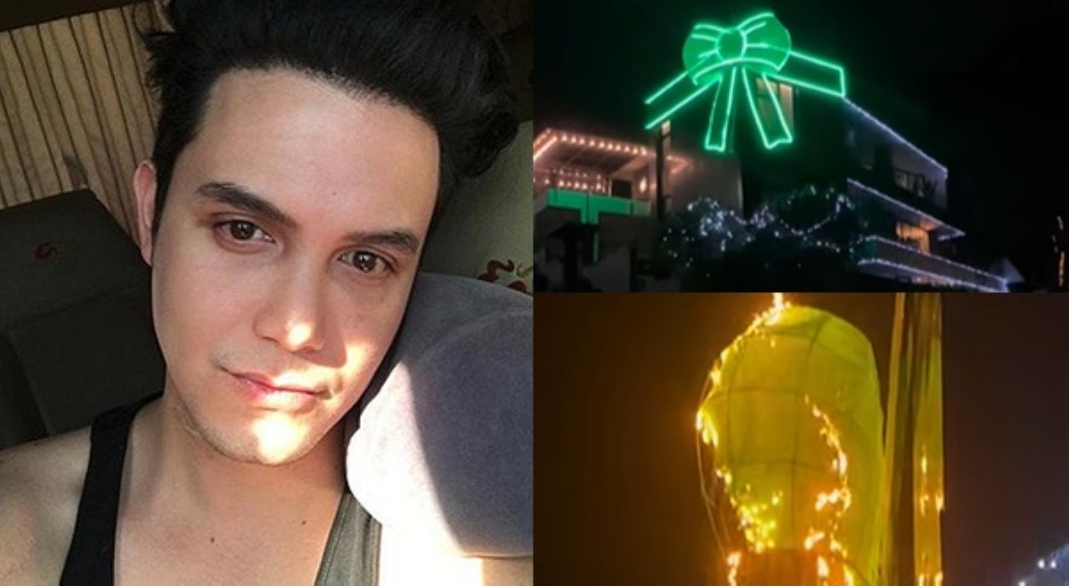 Higanteng pa-ribbon sa mansyon ni Paolo Ballesteros, nasunog!