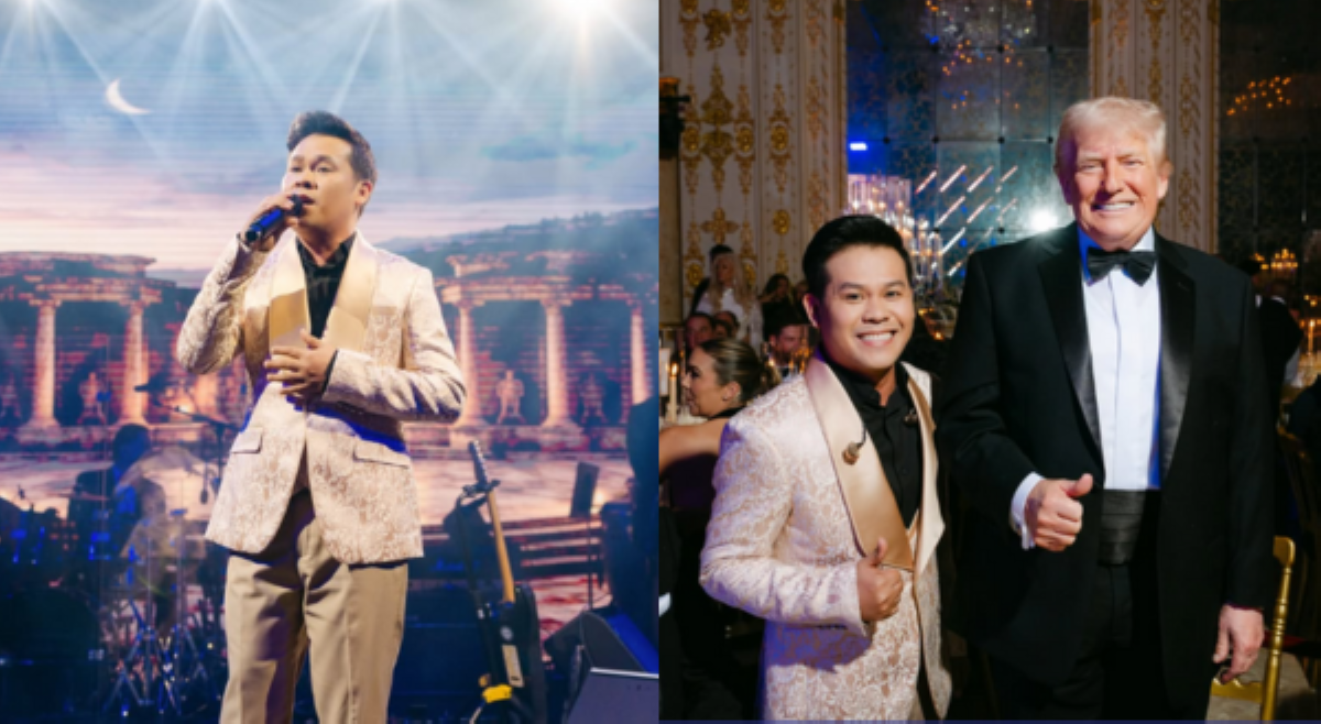 Pinoy singer Marcelito Pomoy, nag-perform sa NYE Celebration Party, nakamayan pa si US Pres. Trump!