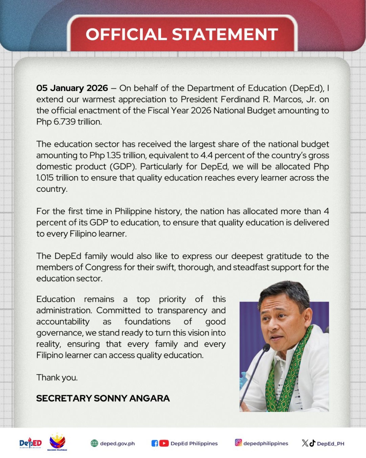 Photo courtesy: DepEd (FB)