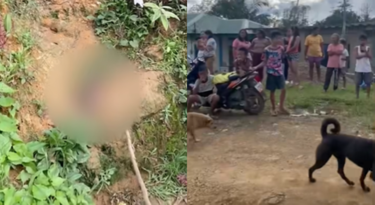 Ulo ng sanggol na umano'y pinalaglag, 'minukbang' ng tuta!