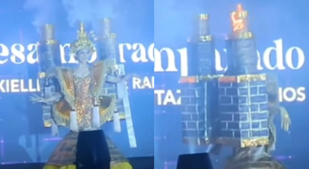 Contestant sa Miss Iloilo, nagliyab ang costume habang rumarampa!