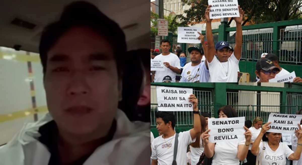 Supporters ni Bong Revilla, nagprotesta: 'Kaisa mo kami sa laban na 'to!'