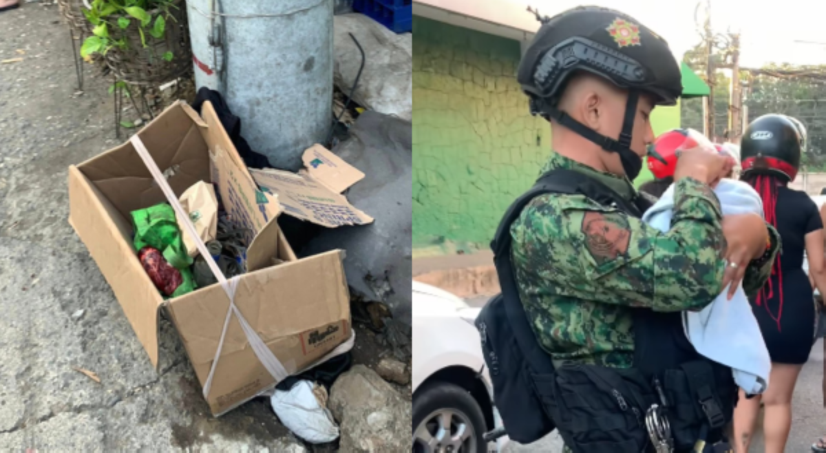 #BalitaExclusives: Bagong silang na sanggol inabandona, natagpuan sa loob ng cardboard box sa gilid ng kalsada