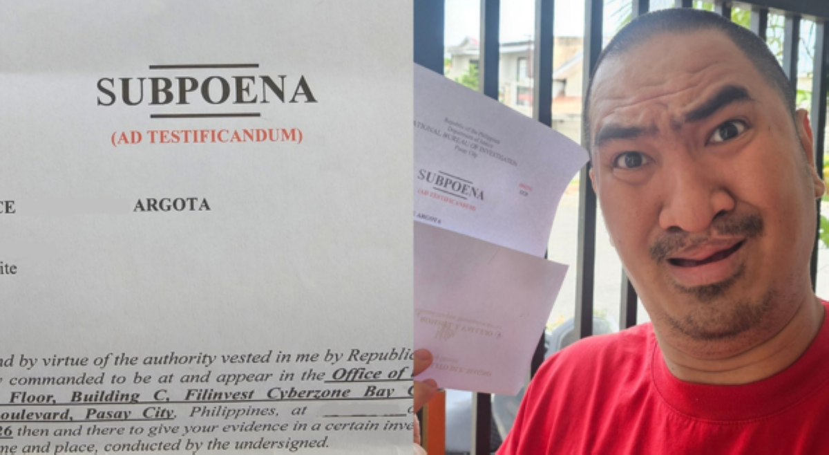 'Sa wakas dumating din!' Jack Argota, natanggap na 'subpoena' mula sa NBI