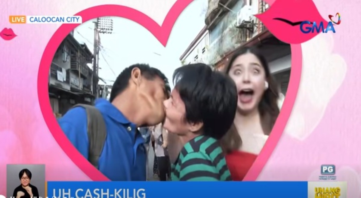 Gums to gums? Mag-asawa, 'naghigupan' nang live sa Unang Hirit