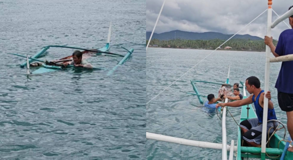 66-anyos na mangingisda, nagpalutang-lutang sa dagat matapos tumaob ang bangka