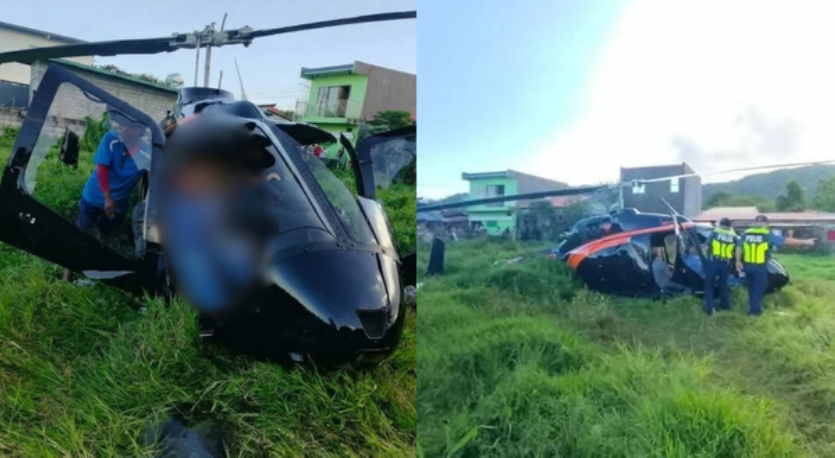 Helicopter bumagsak sa Pililla, Rizal; 2 sa 5 sakay, patay!