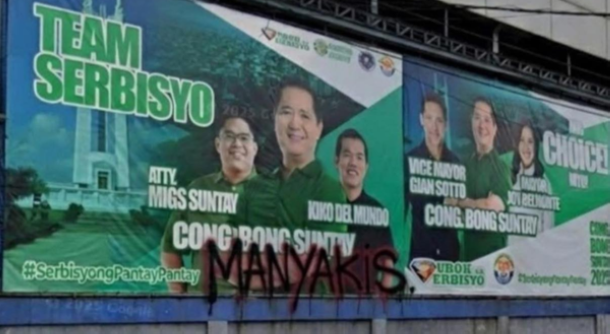 'Manyakis!' Tarpaulin ni Rep. Suntay, dinogshow sa QC!