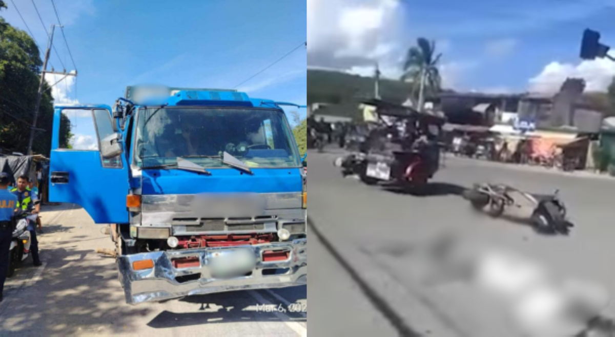 Motorista at angkas niya, patay matapos araruhin ng dump truck!