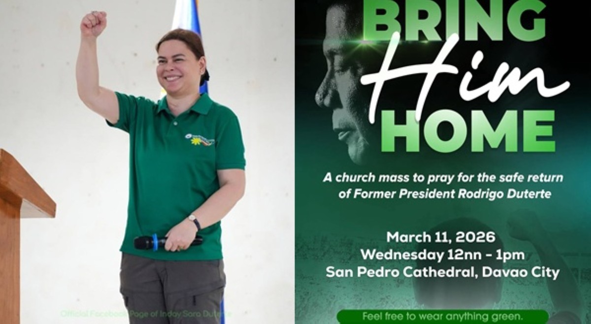 'Bring Him Home' mass gagawin sa Davao City para sa 1st anniv ni FPRRD sa ICC