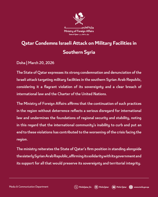 Photo courtesy: Ministry of Foreign Affairs - Qatar (X)