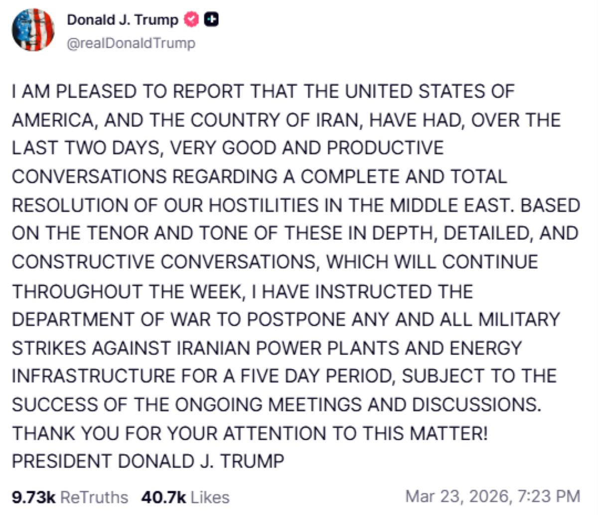 Photo courtesy: US President Donald Trump