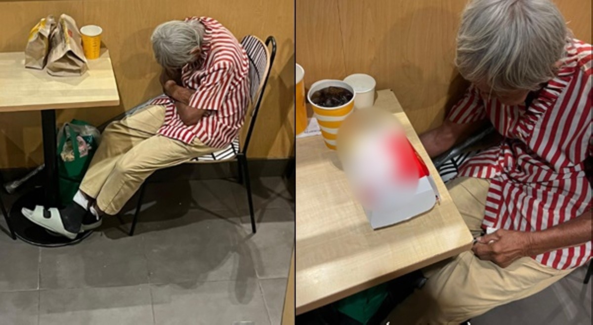 81-anyos na lolang namalagi sa isang fast food chain, kinaantigan