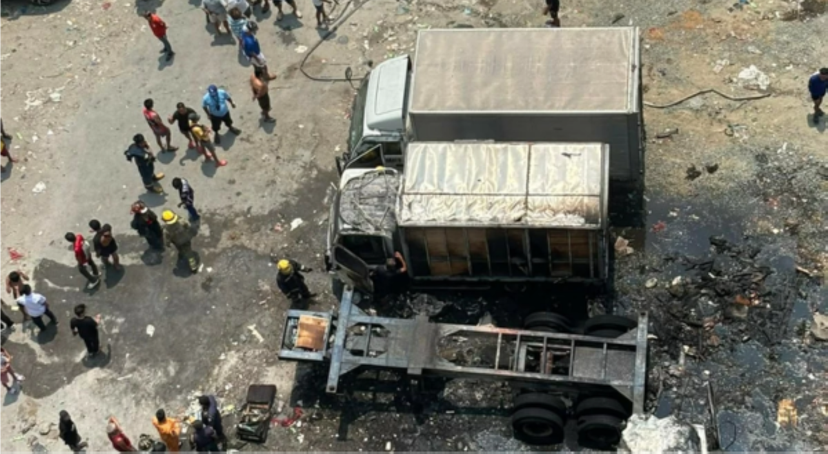 Mga batang naglaro umano ng lighter, nagpaliyab ng 3 truck!