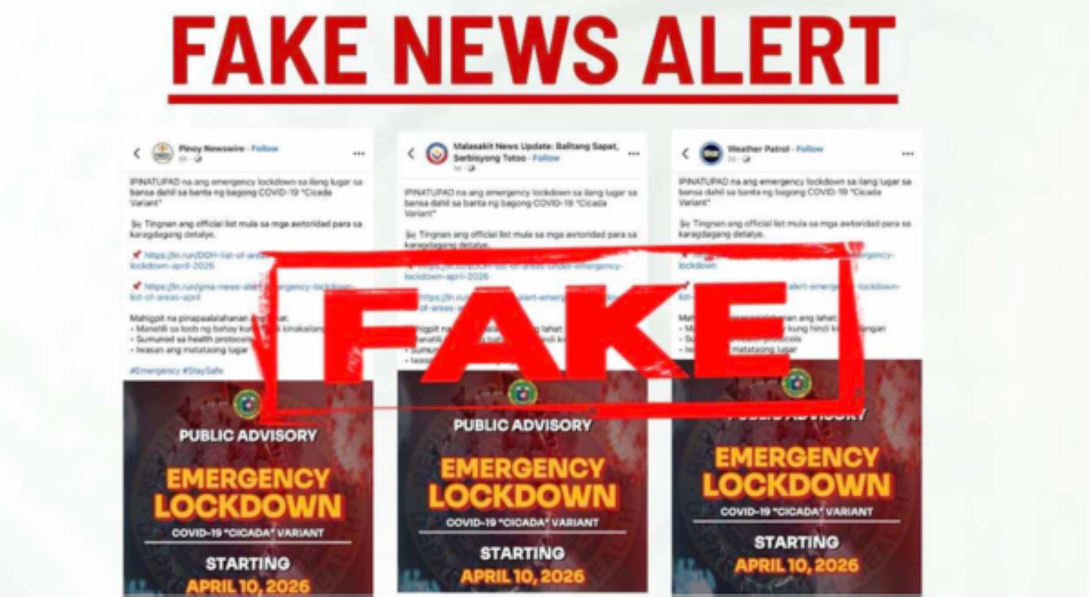 'Fake News Alert!' Kumakalat na ulat ng emergency lockdown, itinanggi ng DOH