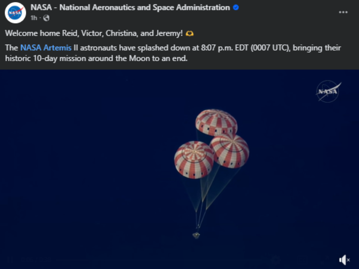 Photo courtesy: NASA 