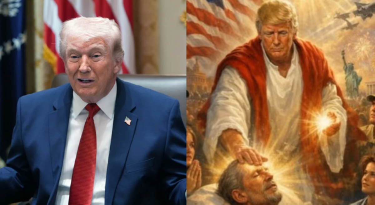 Trump, dumepensa sa AI-pic niyang mistulang si Hesukristo