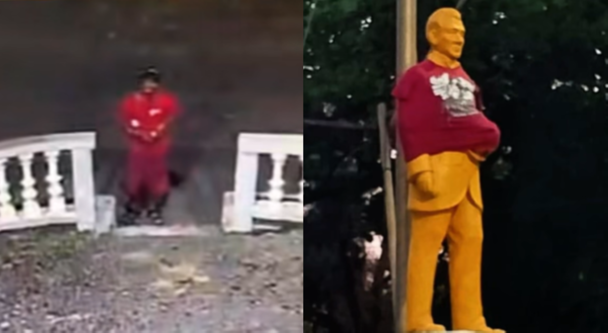 Lalaking naglinis sa monumento ni Manuel Quezon, dinamitan pati rebulto!