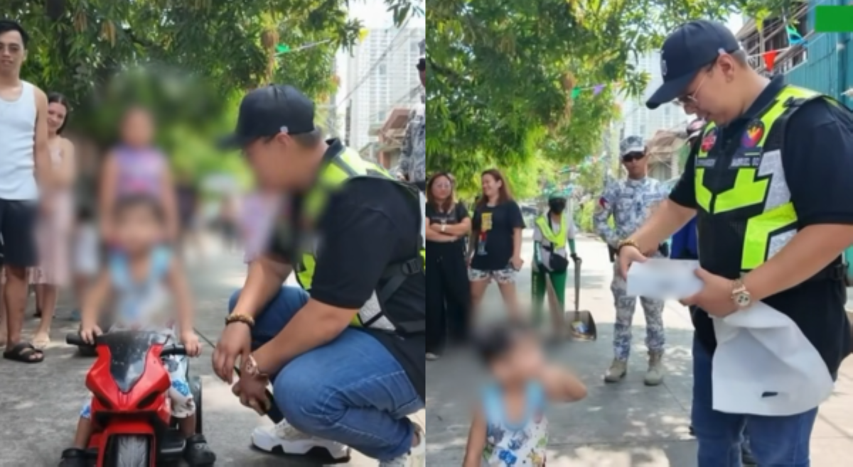 Gabriel Go, kuwelang hinuli paslit na nakamotorsiklo; binigyan ng mamahaling cellphone!