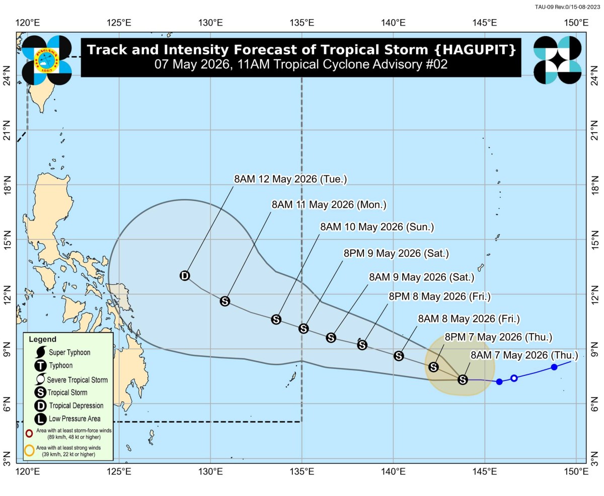 Tropical Storm 'Hagupit,' papasok sa bansa; papangalanang 'Caloy'